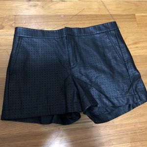 Black perforated shorts